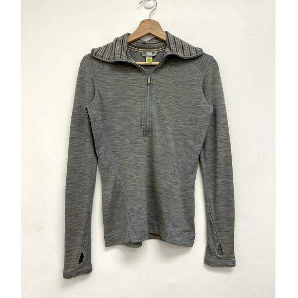 Smartwool Thermal Merino Wool Half-Zip Base Layer Thumbholes Hiking Outdoors Med - Picture 13 of 13